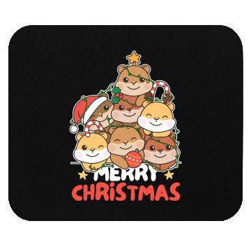 Discover Hamster Christmas Tree Merry Christmas Mouse Pads