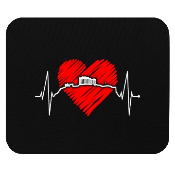 Discover Athens Skyline Heartbeat Heart Flag Ancient Greek Mouse Pads