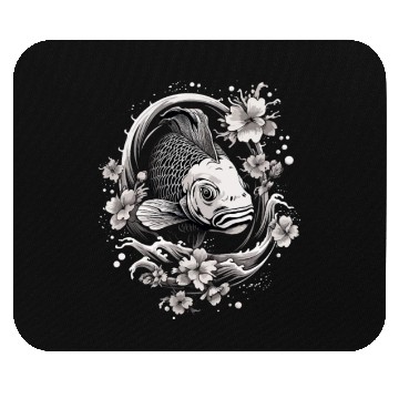 Discover Koi Fish Koi Carp Japanese Tatto-style Koi Mouse Pads