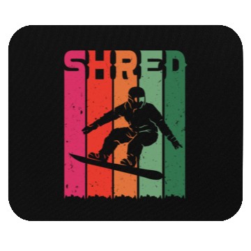 Discover Snowboarder Freestyle SHRED Snowboarding Mouse Pads