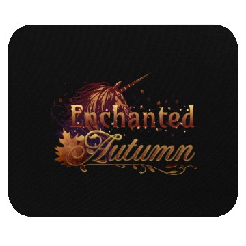 Discover Enchanted Autumn Unicorn Mouse Pads