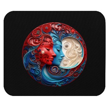 Discover Ceramic Good Evil Contrast Moon Mouse Pads