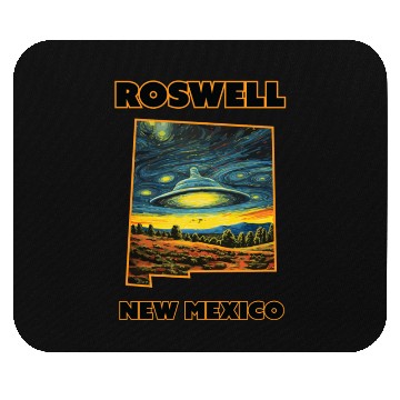 Discover New Mexico Roswell - Alien Saucer Mouse Pads