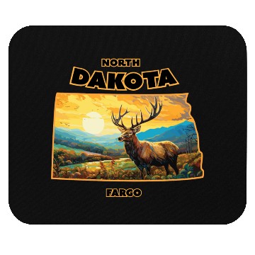 Discover North Dakota - Elk Mouse Pads