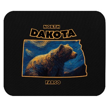 Discover North Dakota - Bear Mouse Pads