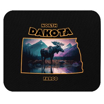 Discover North Dakota - Moose Mouse Pads