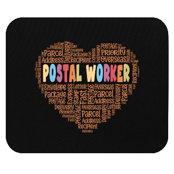 Discover Postal worker heart Mouse Pads