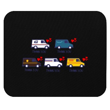 Discover Thank You Postal worker Sticker Mouse Pads