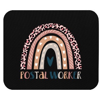 Discover Postal worker rainbow Mouse Pads