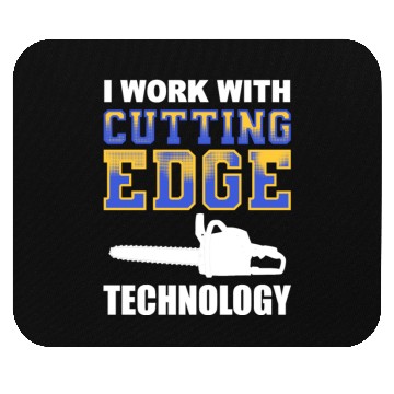 Discover Forest Arboriculturist Lumberjack Chainsaw Logo Mouse Pads
