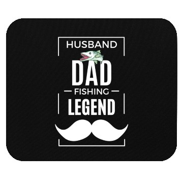 Discover Husband Dad Fishing Legend Mouse Pads