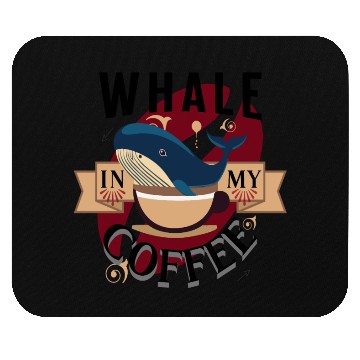 Discover Whale In My Coffee Mouse Pads