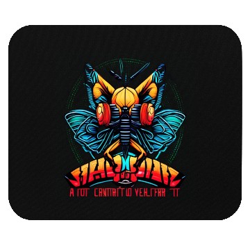 Discover Colorful Butterfly face Mouse Pads