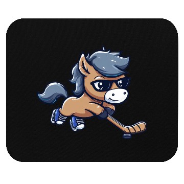 Discover Hockey Horse: Elegance Meets Speed! Mouse Pads