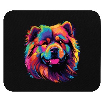 Discover Watercolor Colorful Chow Chow Mouse Pads