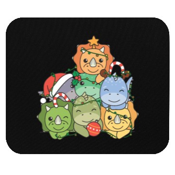 Discover Dinosaur Christmas Tree Funny Animal Mouse Pads