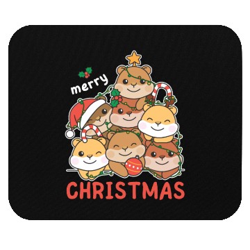 Discover Hamster Christmas Tree Merry Christmas Mouse Pads
