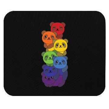 Discover Rainbow Flag Pride Lgbtq Cute Panda Stack Mouse Pads