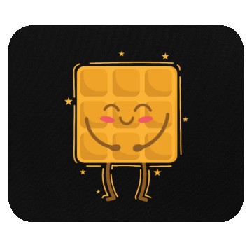 Discover Waffle happy Pastry Baker Mouse Pads