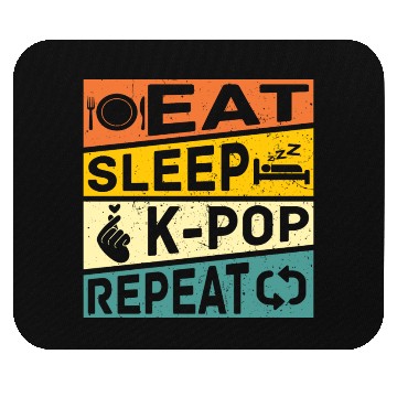 Discover Eat Sleep K Pop Repeat Retro K Pop Mouse Pads