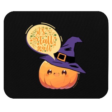 Discover Cute Little Witch Pumpkin WithFall Greeting Mouse Pads