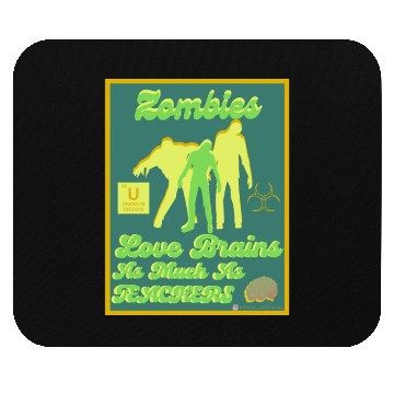 Discover Zombies Loves Brains Teachers Mouse Pads