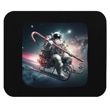 Discover Future Santa Claus in Space Mouse Pads