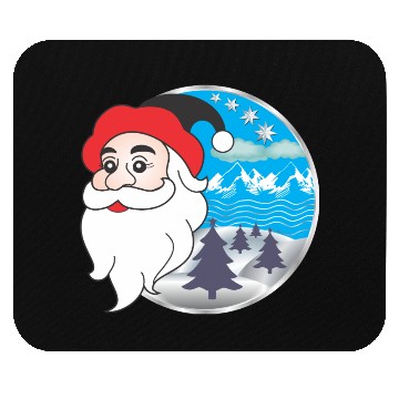 Discover Santa claus logo Mouse Pads
