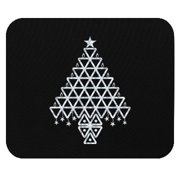 Discover Silver Christmas Symbolic tree Mouse Pads