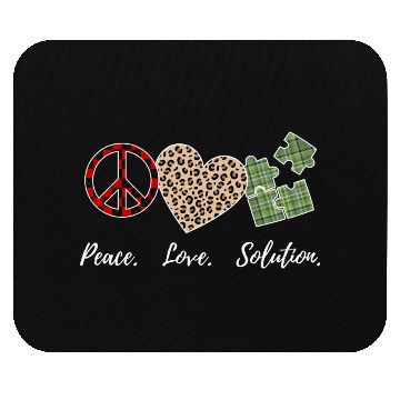 Discover Peace, Love, Solution Mouse Pads