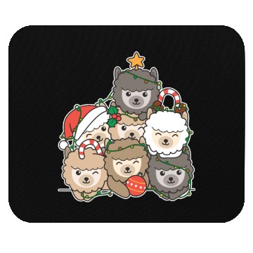 Discover Alpaca Christmas Tree Funny Animal Christmas Mouse Pads