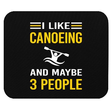 Discover 3 People Canoeing Canoe Mouse Pads
