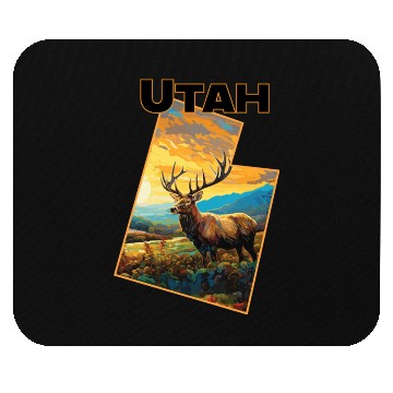 Discover Utah Wildlife - elk Mouse Pads