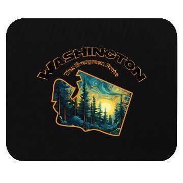 Discover Washington Wildlife - evergreen Mouse Pads