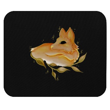 Discover autumn fox light with dark eye Mouse Pads