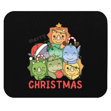 Discover Dinosaur Christmas Tree Merry Christmas Mouse Pads