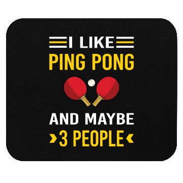 Discover 3 People Ping Pong Table Tennis Mouse Pads