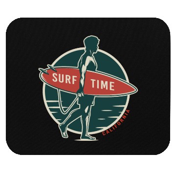 Discover Surf Time California Mouse Pads