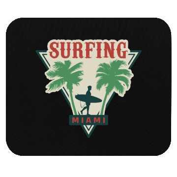Discover Surfing Miami Mouse Pads