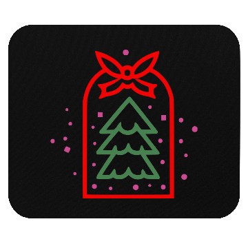 Discover Christmas Tree Tag Design Vector Three Colors Mouse Pads