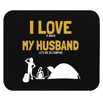 Discover I love my Husband Camping Campgrounds Glamping Mouse Pads