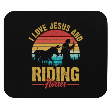 Discover I Love Jesus And Riding Horses Riding Woman Horseb Mouse Pads