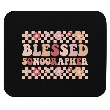 Discover Blessed sonographer flower Mouse Pads