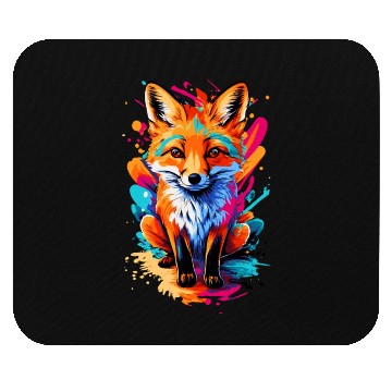 Discover Fox Colourful - Cute Fox - Forest Animal Baby Fox Mouse Pads