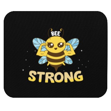 Discover Bee Strong Women Cute Bee Graphic Mouse Pads