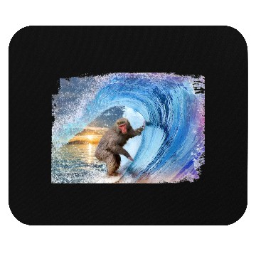 Discover surfer monkey Mouse Pads