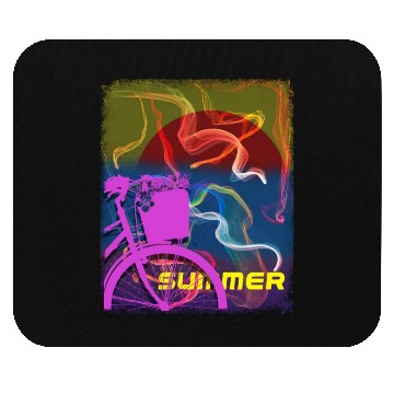 Discover Bike in spring Mouse Pads