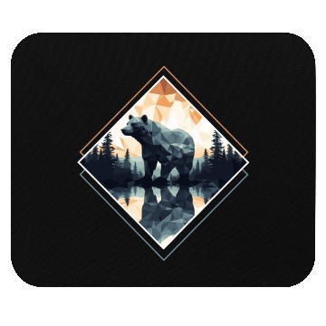Discover Abstract bear in the mountains Mouse Pads