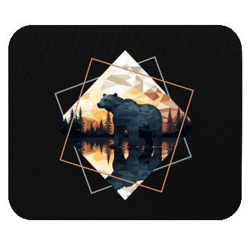 Discover Abstract bear in the mountains Mouse Pads