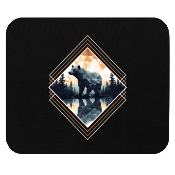 Discover Abstract bear in the mountains Mouse Pads